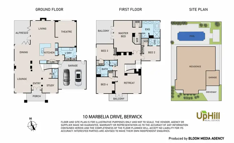 Floorplan of Homely house listing, 10 Marbelia Drive, Berwick VIC 3806