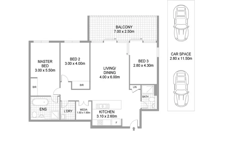 Floorplan of Homely apartment listing, 537/31 Kent road, Mascot NSW 2020