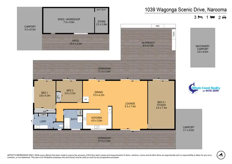 Floorplan of Homely rural property listing, 1093 Wagonga Scenic Drive, Narooma NSW 2546