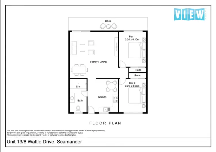 Floorplan of Homely unit listing, 13/6 Wattle Drive, Scamander TAS 7215