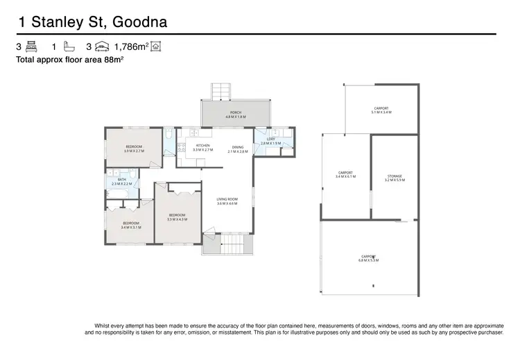 Floorplan of Homely house listing, 1 Stanley Street, Goodna QLD 4300