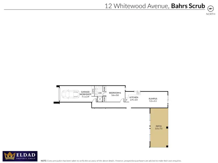 Floorplan of Homely studio listing, 6/12 Whitewood Avenue, Bahrs Scrub QLD 4207