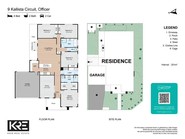 Floorplan of Homely house listing, 9 Kallista Circuit, Officer VIC 3809