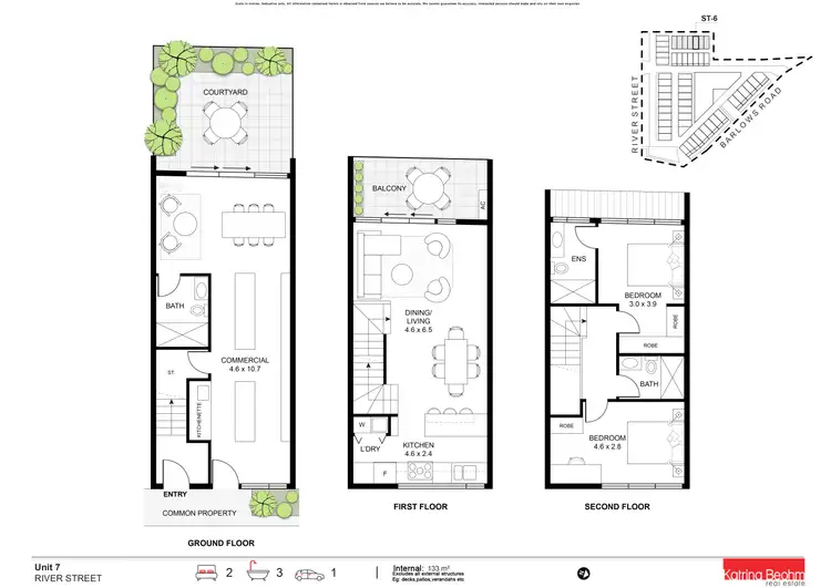 Floorplan of Homely townhouse listing, 7/449 River Street, Ballina NSW 2478