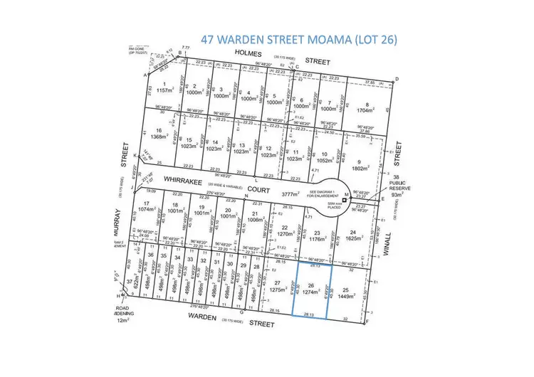 Floorplan of Homely land listing, 47 Warden Street, Moama NSW 2731