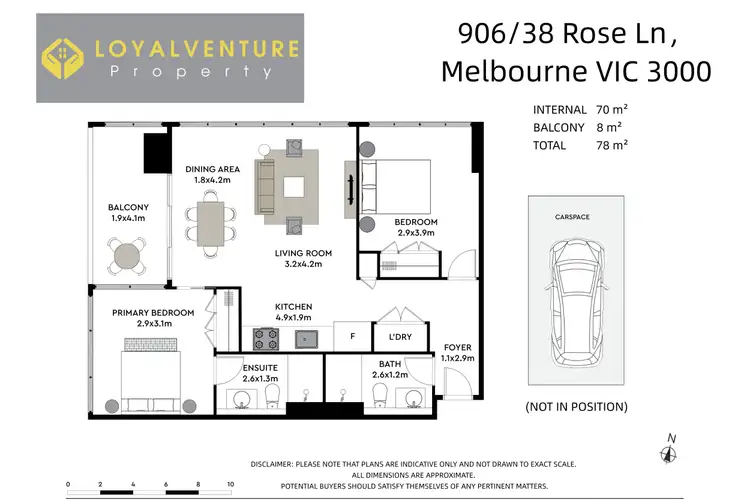Floorplan of Homely apartment listing, 906/38 Rose Lane, Melbourne VIC 3000