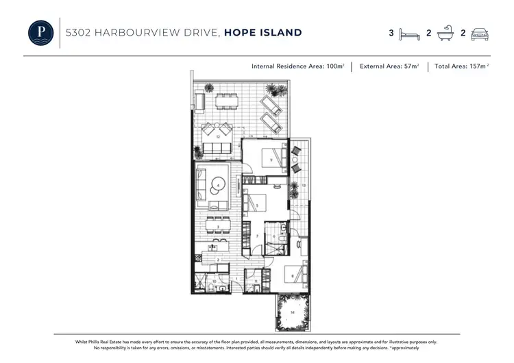 Floorplan of Homely unit listing, 5302 Harbourview Drive, Hope Island QLD 4212