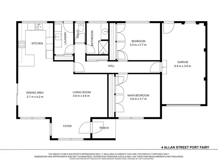 Floorplan of Homely house listing, 4 Allan Street, Port Fairy VIC 3284