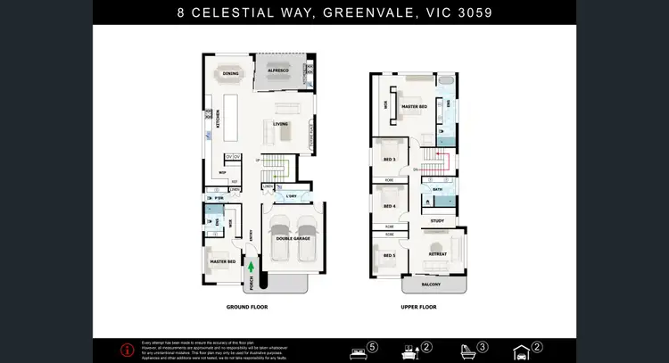 Floorplan of Homely house listing, 8 Celestial Way,, Greenvale VIC 3059