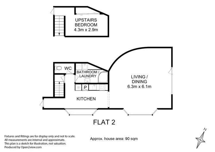Floorplan of Homely apartment listing, Flat 2/3-11 Manor Gardens, Kingston TAS 7050