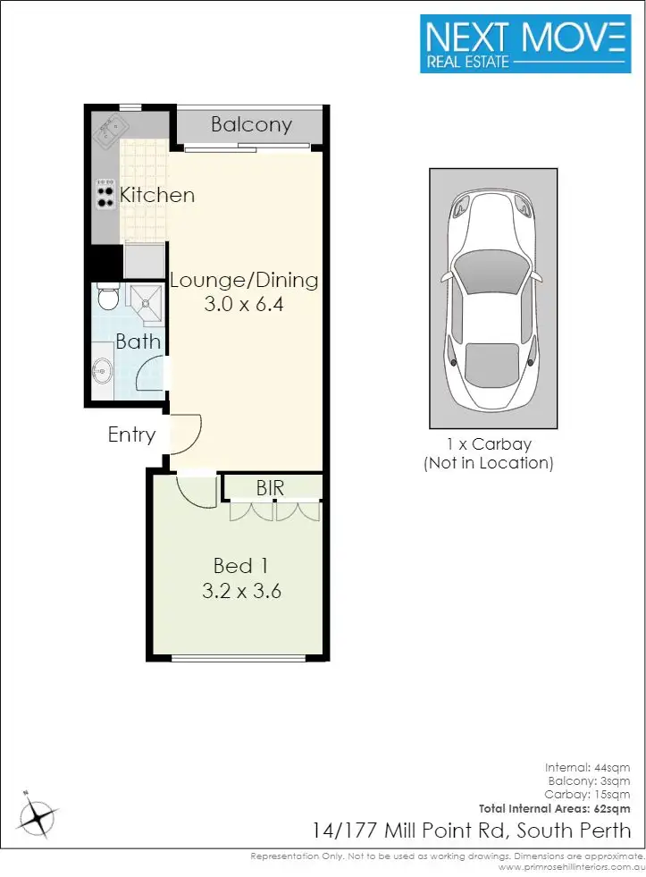 Floorplan of Homely unit listing, 14/177 Mill Point Road, South Perth WA 6151