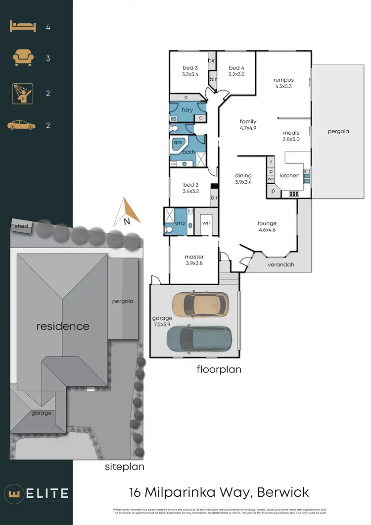 Floorplan of Homely house listing, 16 Milparinka Way, Berwick VIC 3806