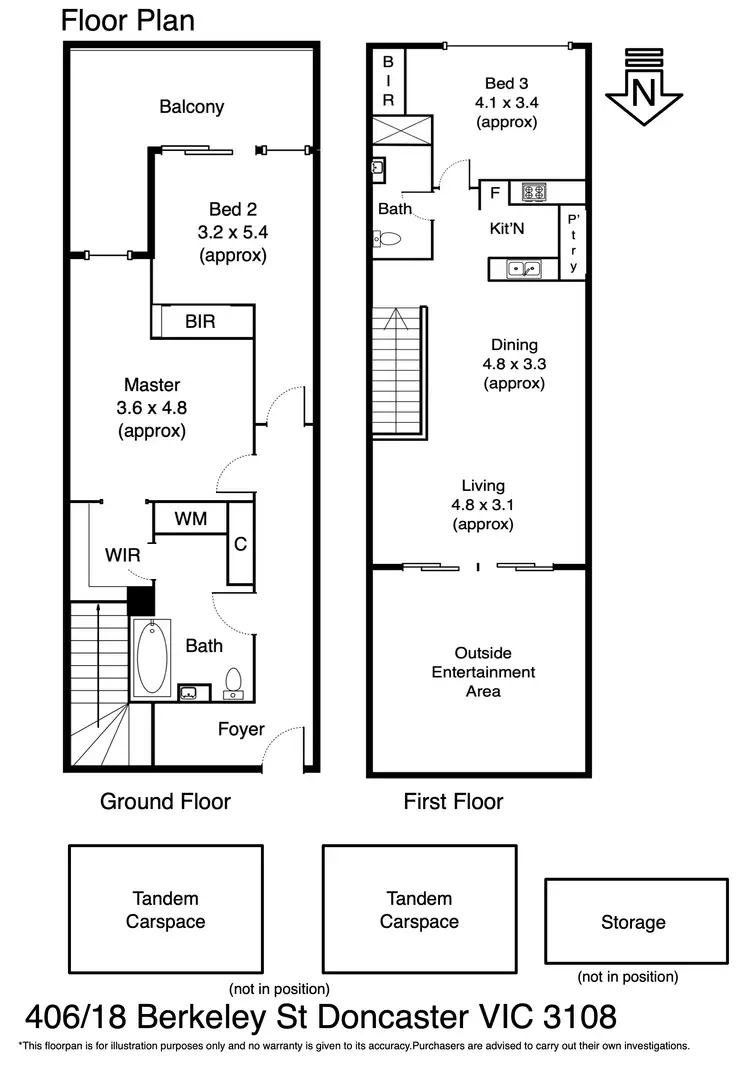 Floorplan of Homely apartment listing, 406/18 Berkeley Street, Doncaster VIC 3108