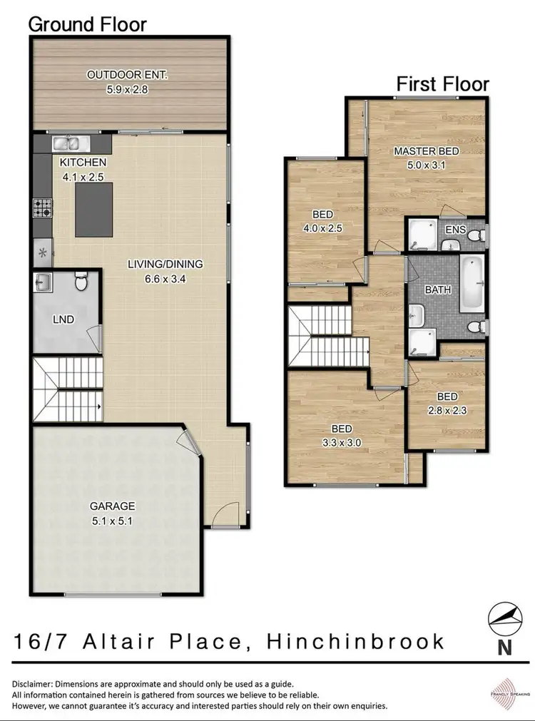 Floorplan of Homely semi-detached listing, 16/7 Altair Place, Hinchinbrook NSW 2168