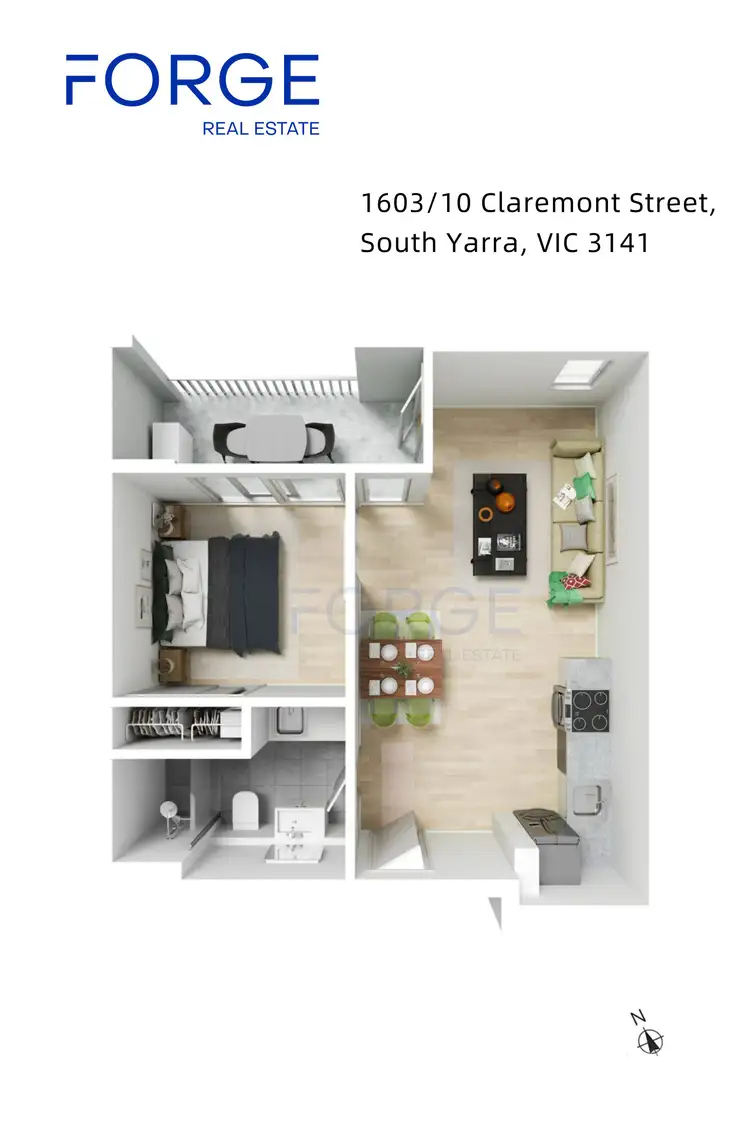 Floorplan of Homely apartment listing, 1603/10 Claremont Street, South Yarra VIC 3141
