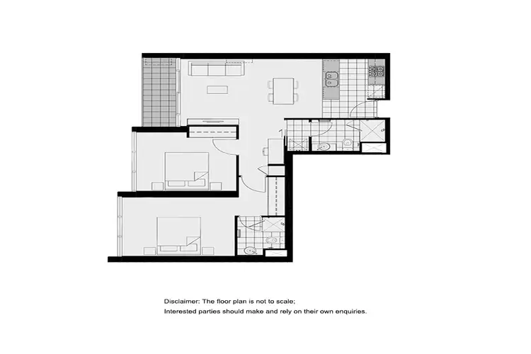Floorplan of Homely apartment listing, 2801/318 Russell Street, Melbourne VIC 3000