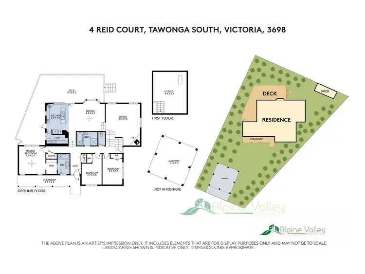 Floorplan of Homely house listing, 4 Reid Court, Tawonga South VIC 3698