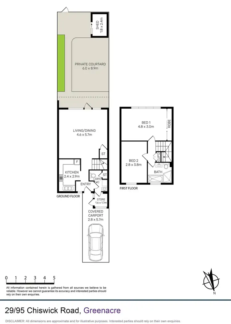 Floorplan of Homely townhouse listing, 29/95 Chiswick Road, Greenacre NSW 2190