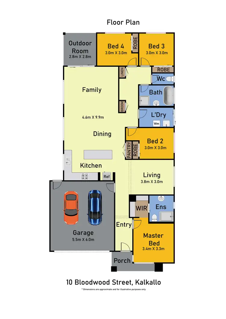 Floorplan of Homely house listing, 10 Bloodwood Street, Kalkallo VIC 3064