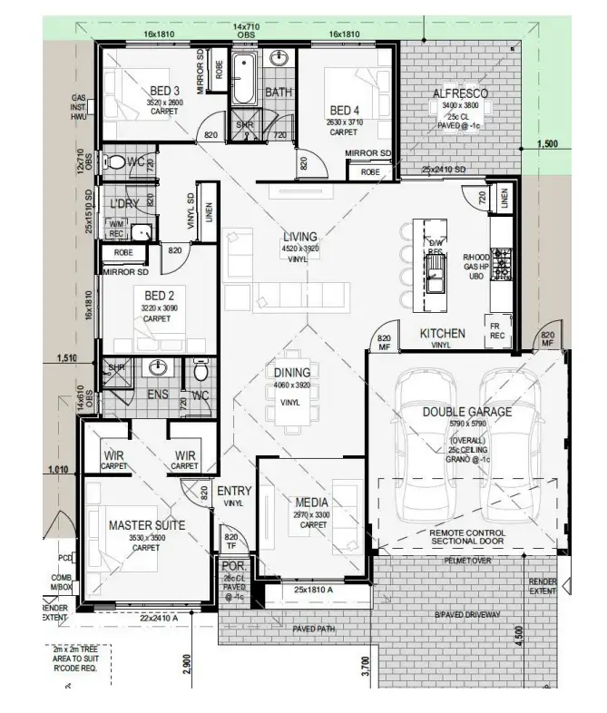 Floorplan of Homely house listing, 64 Karnak Pwy, Dawesville WA 6211
