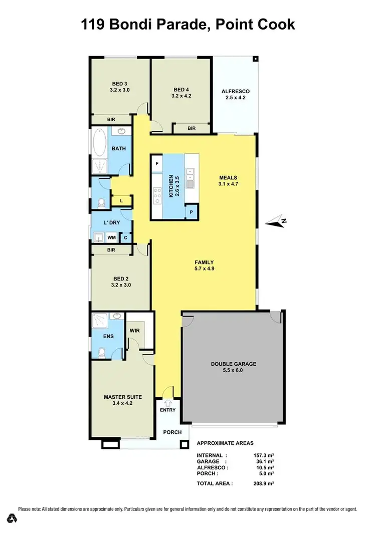 Floorplan of Homely house listing, 119 Bondi Parade, Point Cook VIC 3030