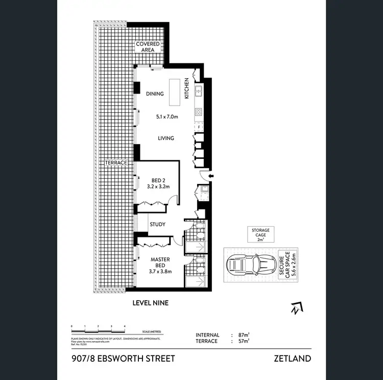 Floorplan of Homely apartment listing, 907/8 Ebsworth Street, Zetland NSW 2017