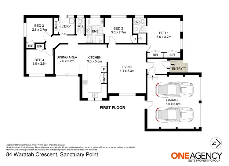 Floorplan of Homely house listing, 84 Waratah Crescent, Sanctuary Point NSW 2540