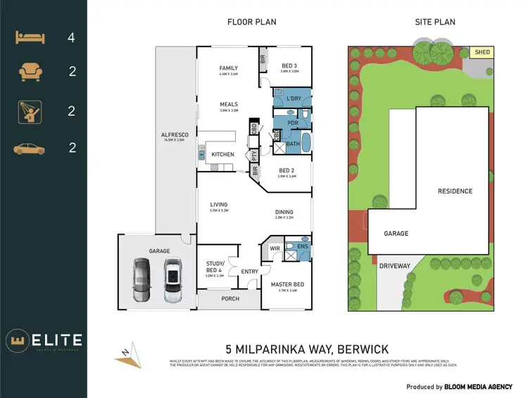 Floorplan of Homely house listing, 5 Milparinka Way, Berwick VIC 3806