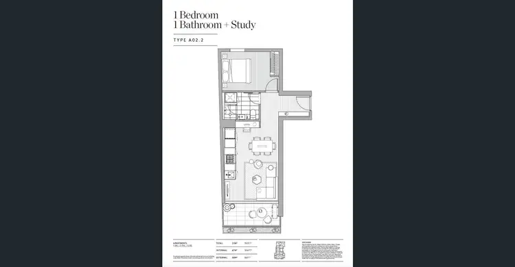Floorplan of Homely apartment listing, unit 105/130 Dudley Street, West Melbourne VIC 3003