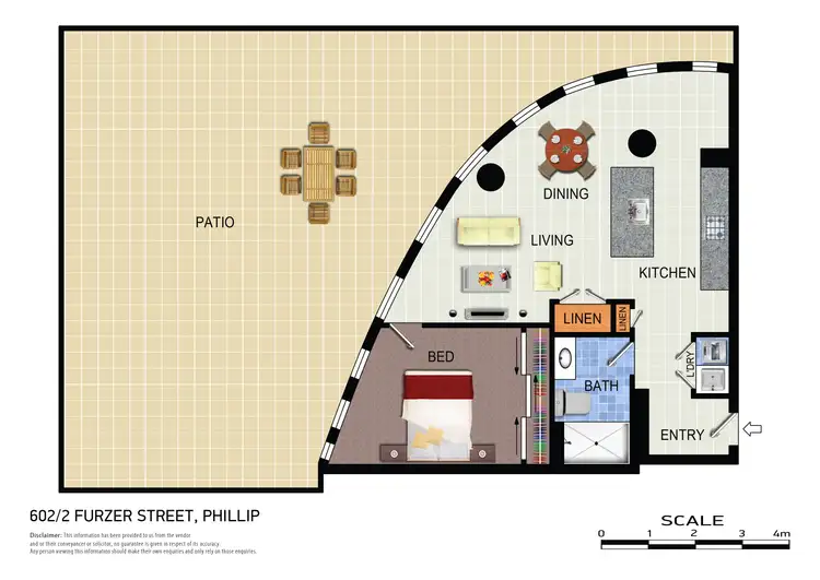 Floorplan of Homely apartment listing, 602/2 Furzer Street, Phillip ACT 2606