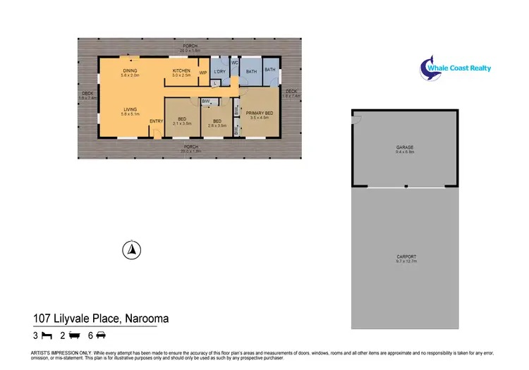 Floorplan of Homely house listing, 107 Lilyvale Place, Narooma NSW 2546