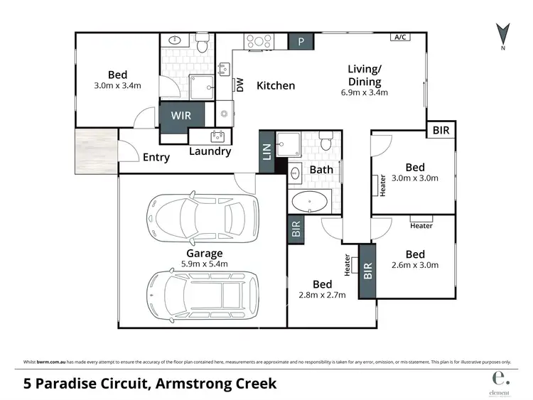 Floorplan of Homely house listing, 5 Paradise Circuit, Armstrong Creek VIC 3217