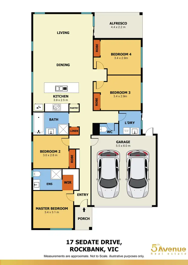 Floorplan of Homely house listing, 17 Sedate Drive, Rockbank VIC 3335