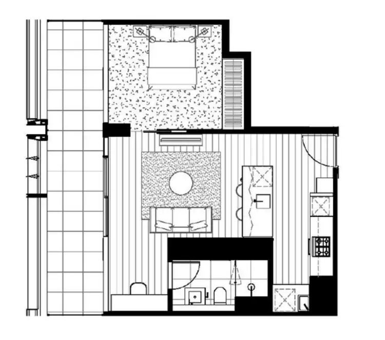 Floorplan of Homely apartment listing, 304/11 Bale Circuit, Southbank VIC 3006