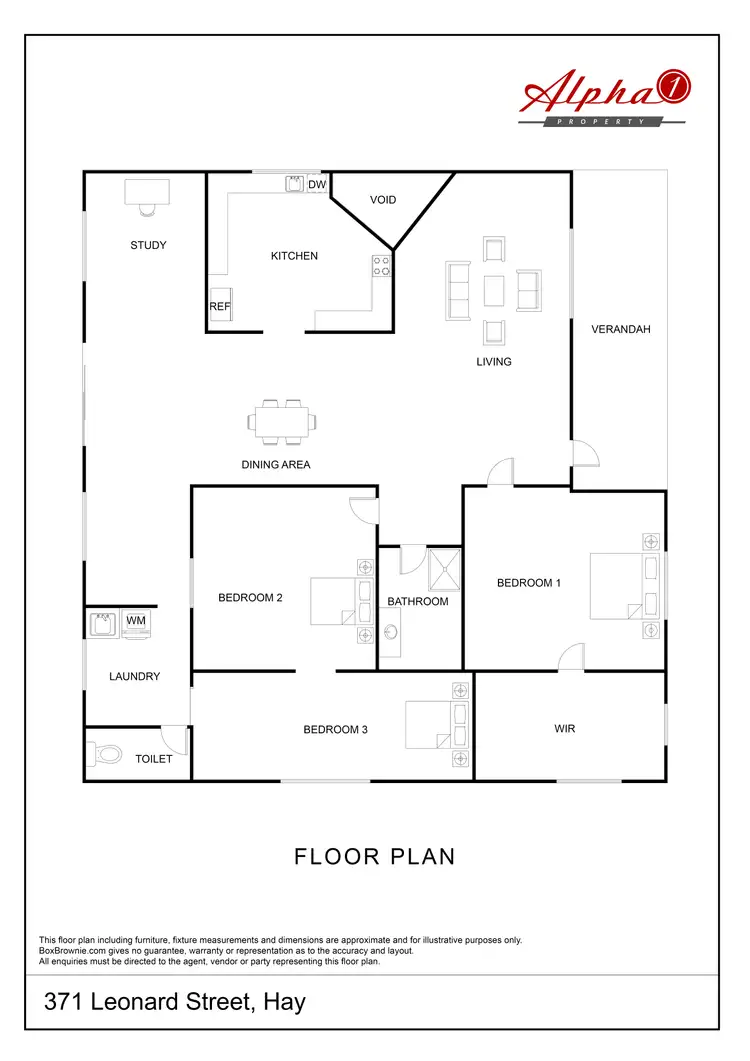 Floorplan of Homely house listing, 371 Leonard Street, Hay NSW 2711