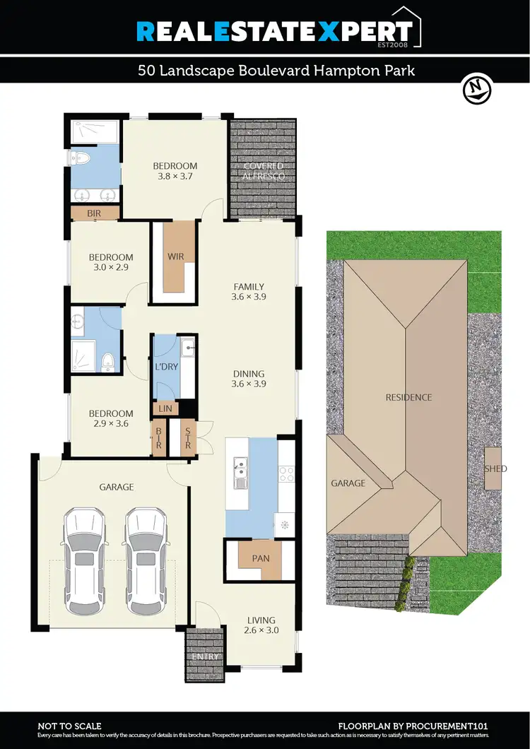 Floorplan of Homely house listing, 50 Landscape Boulevard, Hampton Park VIC 3976