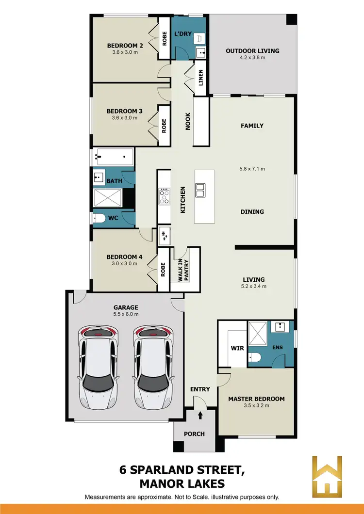 Floorplan of Homely house listing, 6 Sparland Street, Manor Lakes VIC 3024