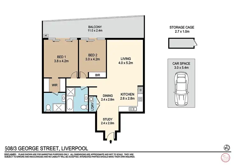 Floorplan of Homely apartment listing, 508/3 George Street, Warwick Farm NSW 2170