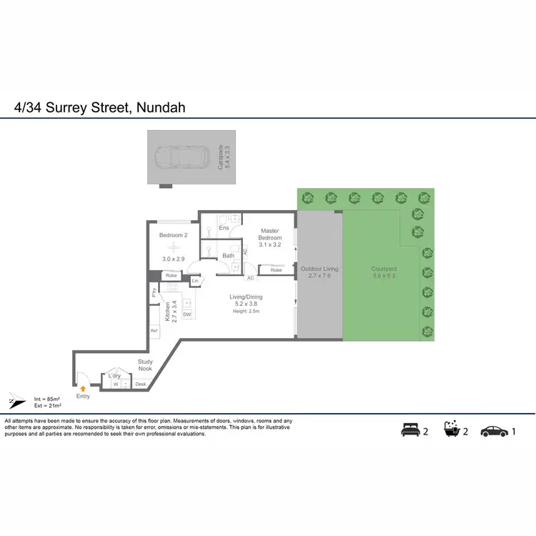 Floorplan of Homely unit listing, 4/34 Surrey, Nundah QLD 4012