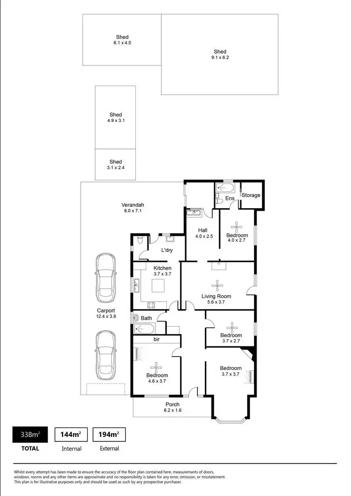 Floorplan of Homely house listing, 52 REGENT STREET, Kensington SA 5068