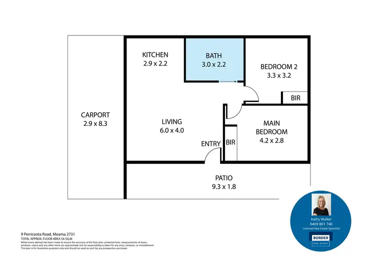 Floorplan of Homely unit listing, 9/162 Perricoota Road, Moama NSW 2731