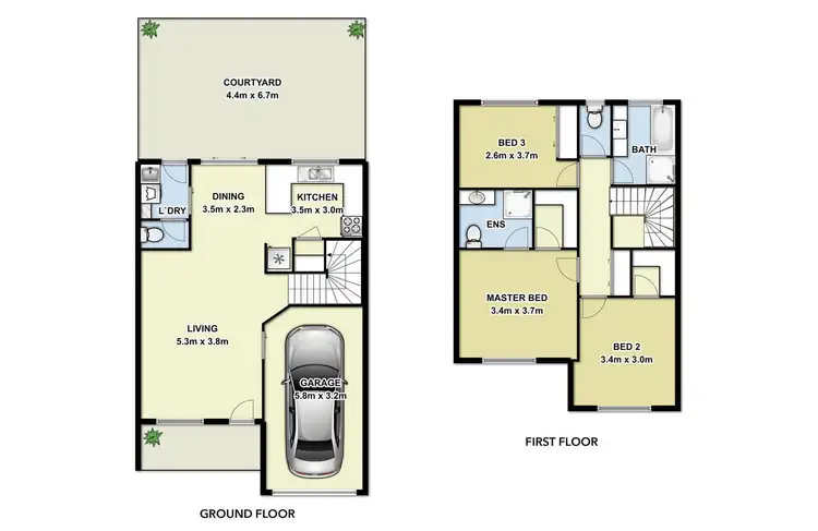 Floorplan of Homely townhouse listing, 88 Shelduck Place, Calamvale QLD 4116