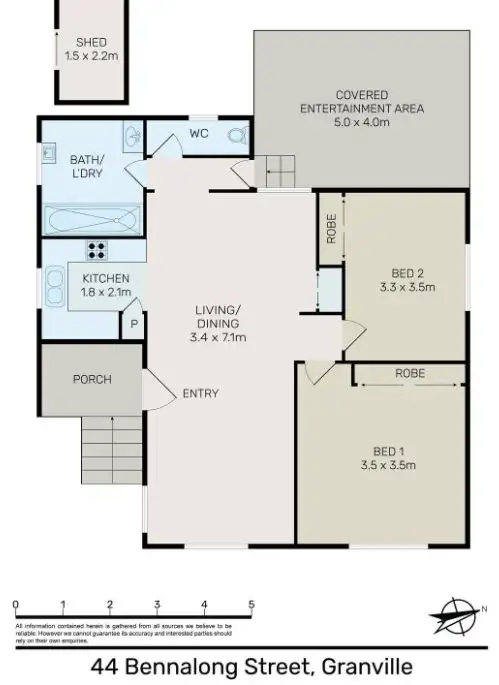 Floorplan of Homely house listing, 44 Bennalong Street, Granville NSW 2142