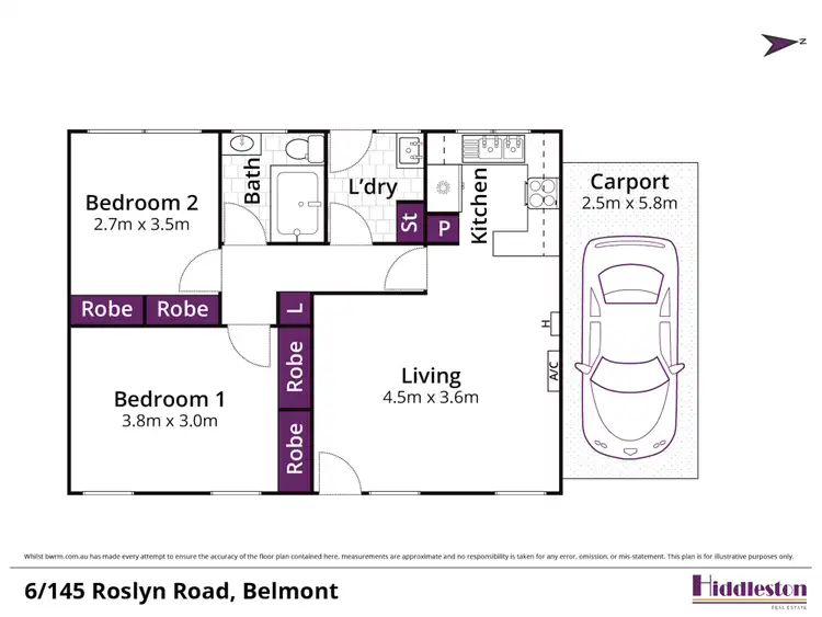 Floorplan of Homely unit listing, 6/145 Roslyn Road, Belmont VIC 3216