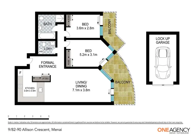 Floorplan of Homely apartment listing, 9/82-90 Allison Crescent, Menai NSW 2234