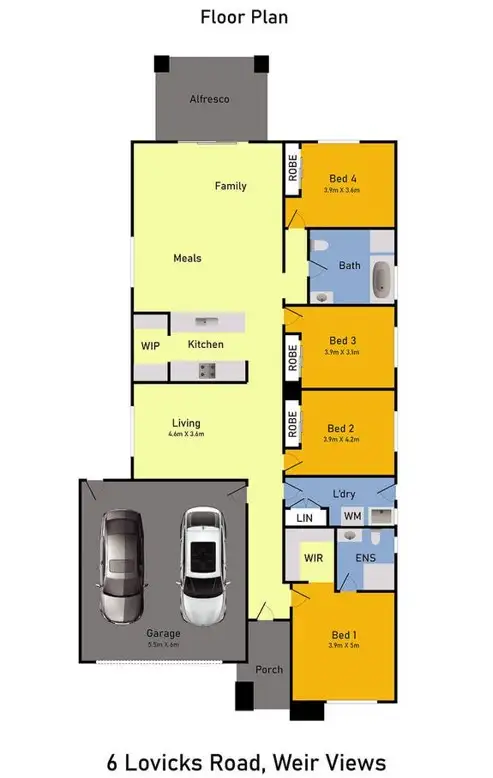 Floorplan of Homely house listing, 6 Lovicks Road, Melton South VIC 3338
