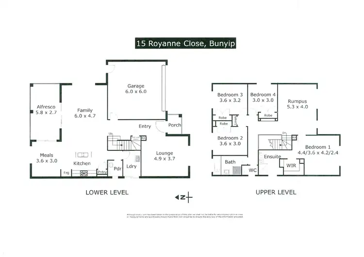 Floorplan of Homely house listing, 15 Royanne Close, Bunyip VIC 3815