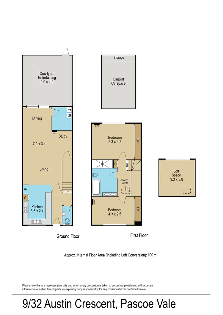 Floorplan of Homely townhouse listing, 9/32 Austin Crescent, Pascoe Vale VIC 3044