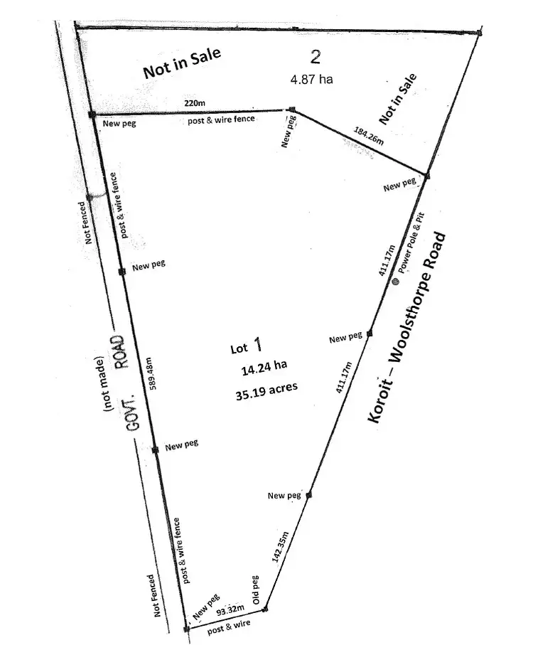 Floorplan of Homely land listing, LOT 1/903 Koroit - Woolsthorpe Road, Woolsthorpe VIC 3276