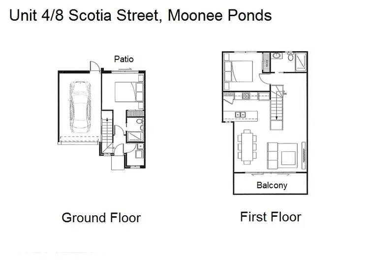 Floorplan of Homely townhouse listing, 4/8 Scotia, Moonee Ponds VIC 3039